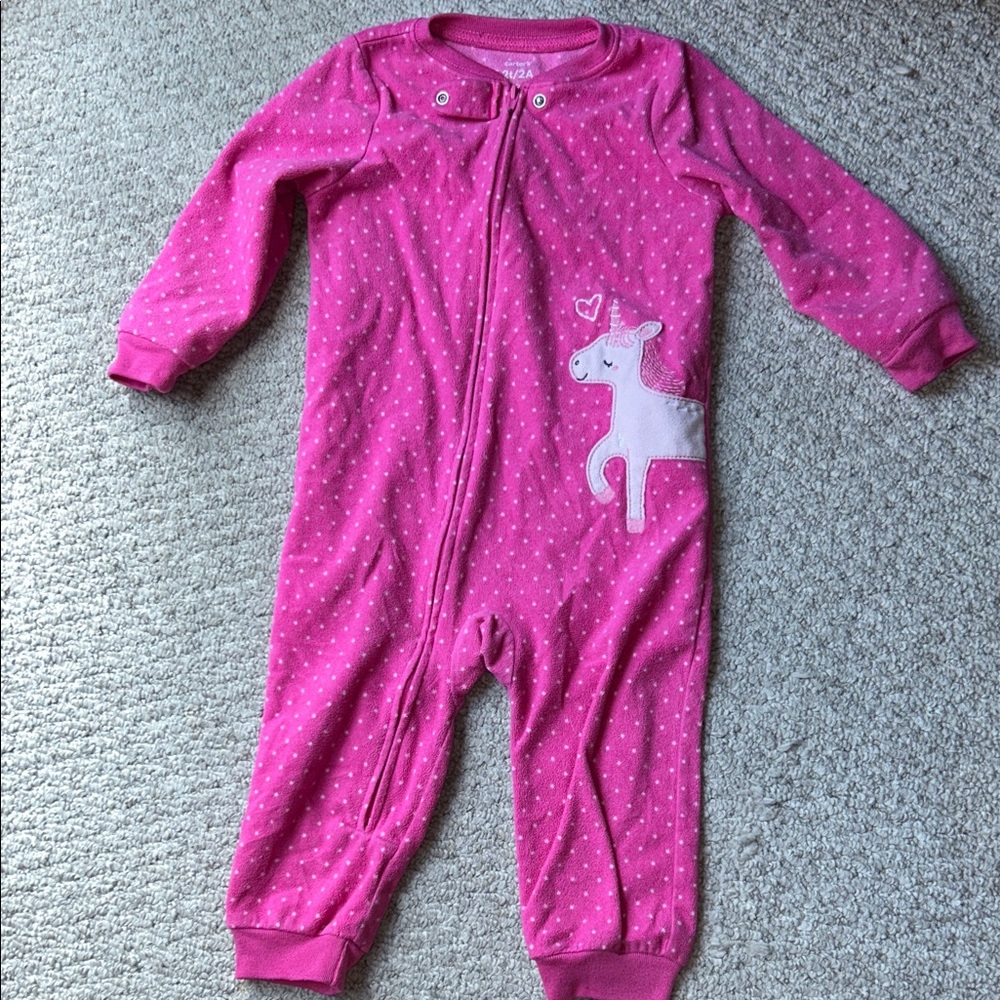 Pink Kids One Piece with Heart and Animal Design